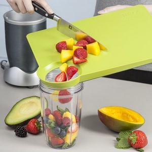 Zeal Nutriboard Kitchen Chopping Board with Non-Slip Base in Lime Green